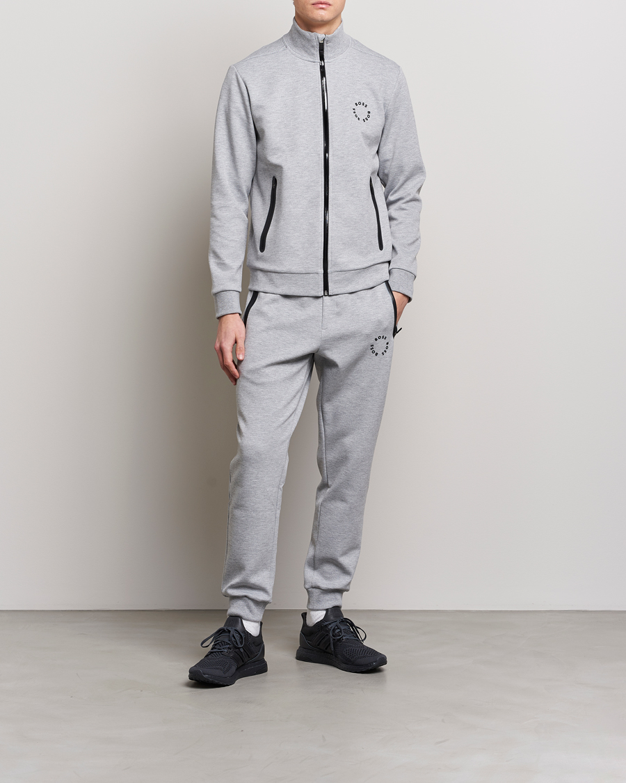 Hombres | Jerséis y prendas de punto | BOSS GREEN | Skaz Full-Zip Light Grey