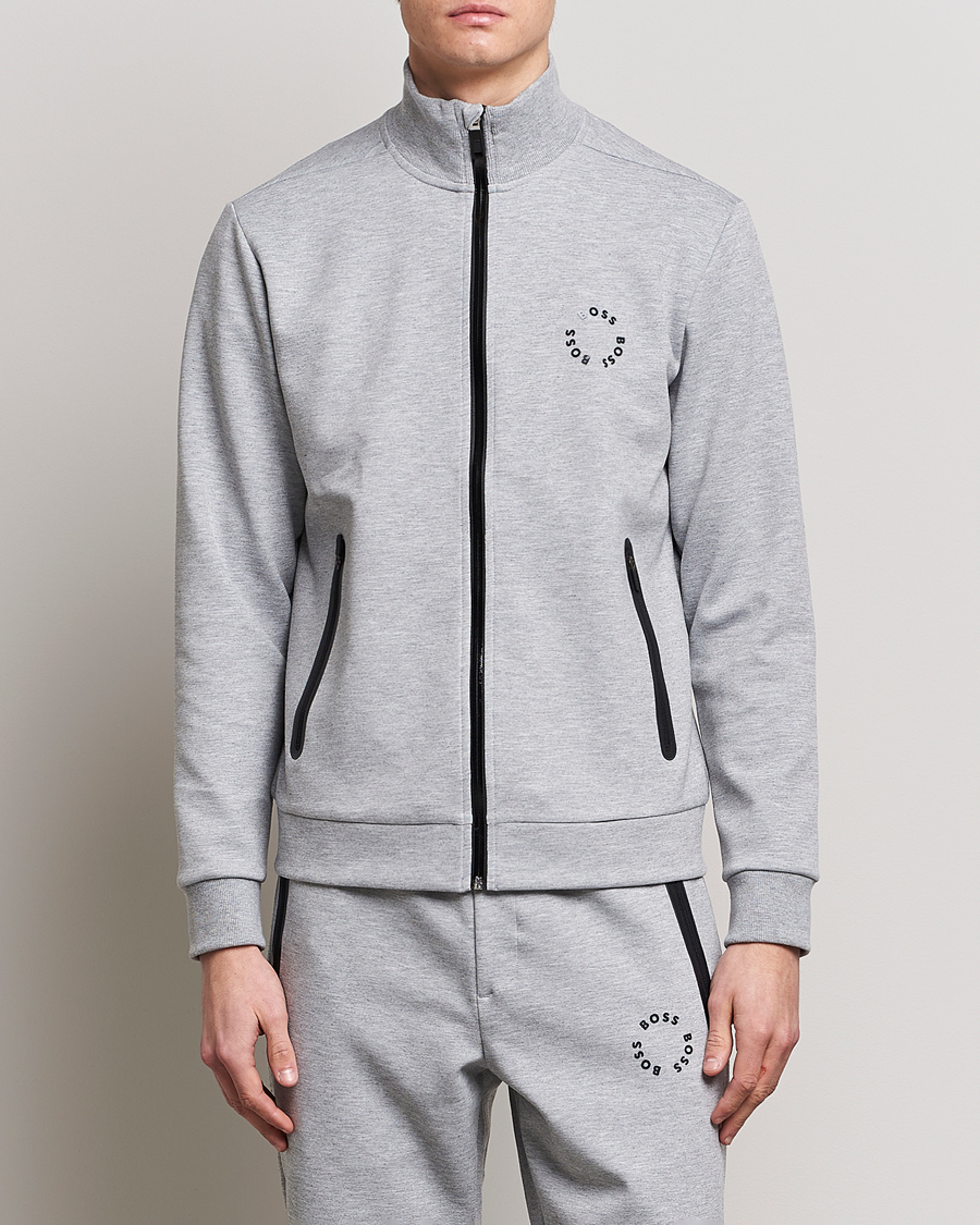 Hombres | Jerséis y prendas de punto | BOSS GREEN | Skaz Full-Zip Light Grey