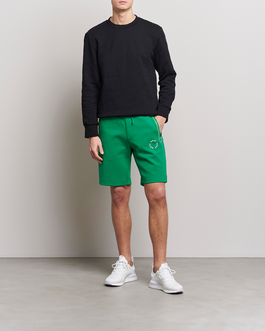 Hombres | Pantalones cortos | BOSS GREEN | Headlo Sweatshorts Open Green
