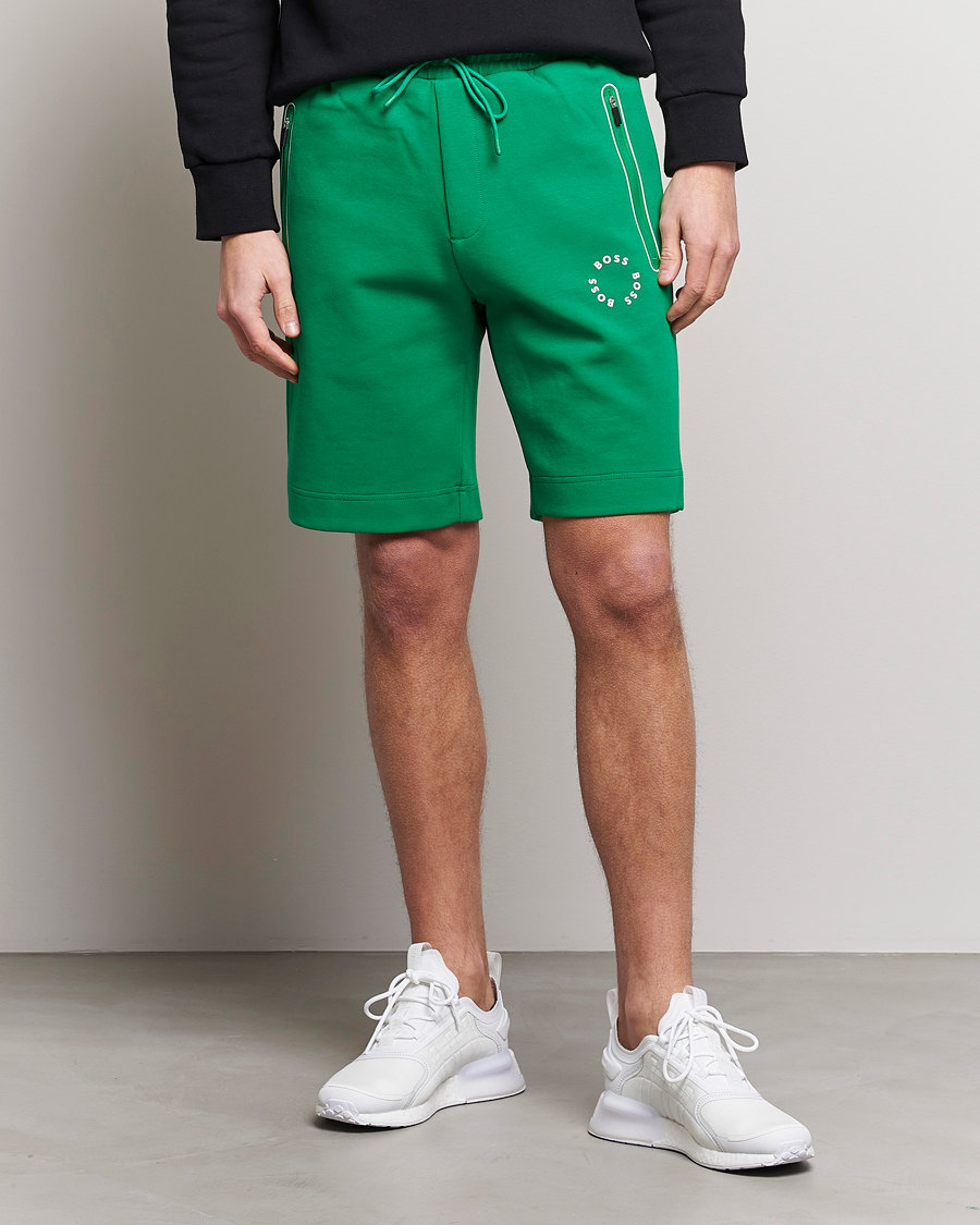 Hombres | Pantalones cortos | BOSS GREEN | Headlo Sweatshorts Open Green
