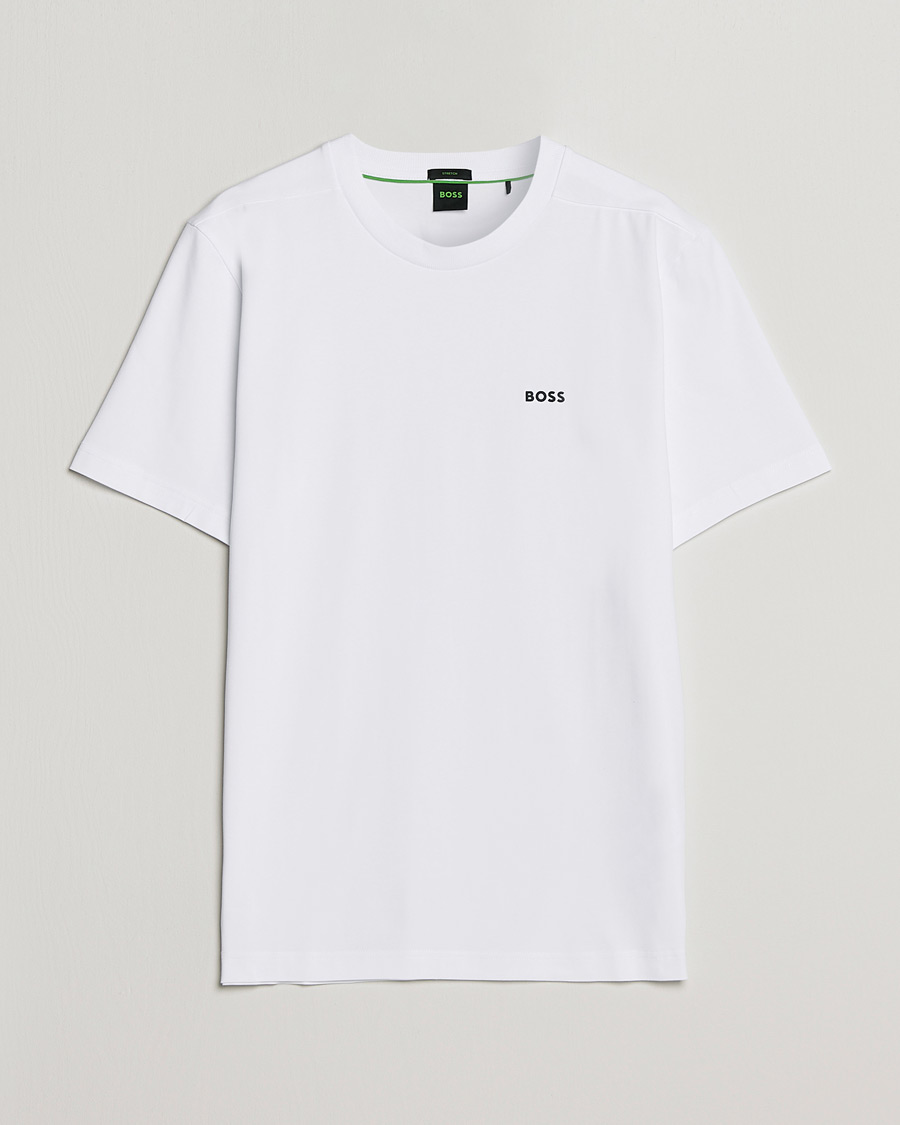 Hombres | Camisetas | BOSS GREEN | Logo Crew Neck T-Shirt White
