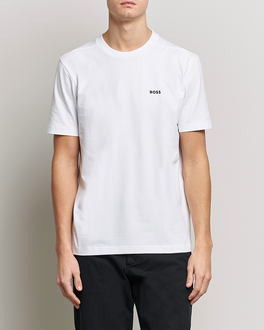Hombres | Camisetas | BOSS GREEN | Logo Crew Neck T-Shirt White