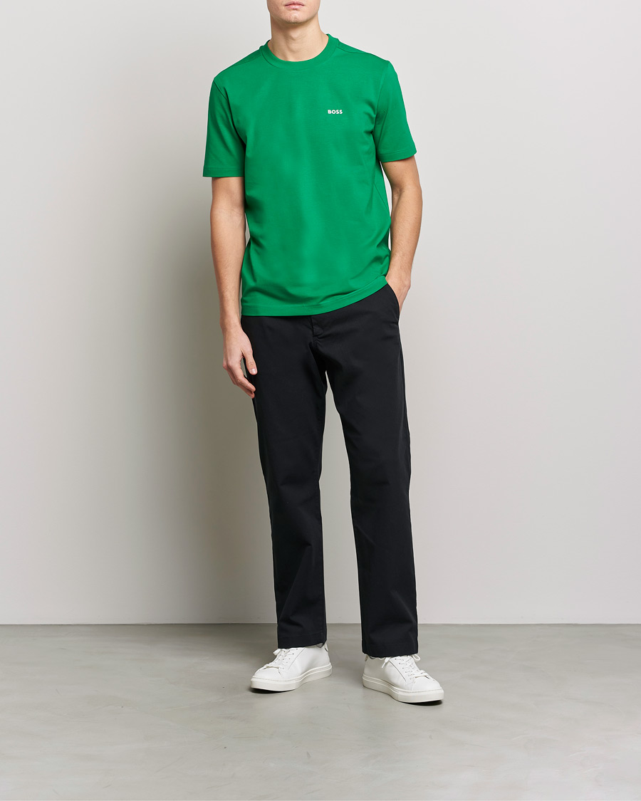 Hombres | Camisetas | BOSS GREEN | Logo Crew Neck T-Shirt Open Green