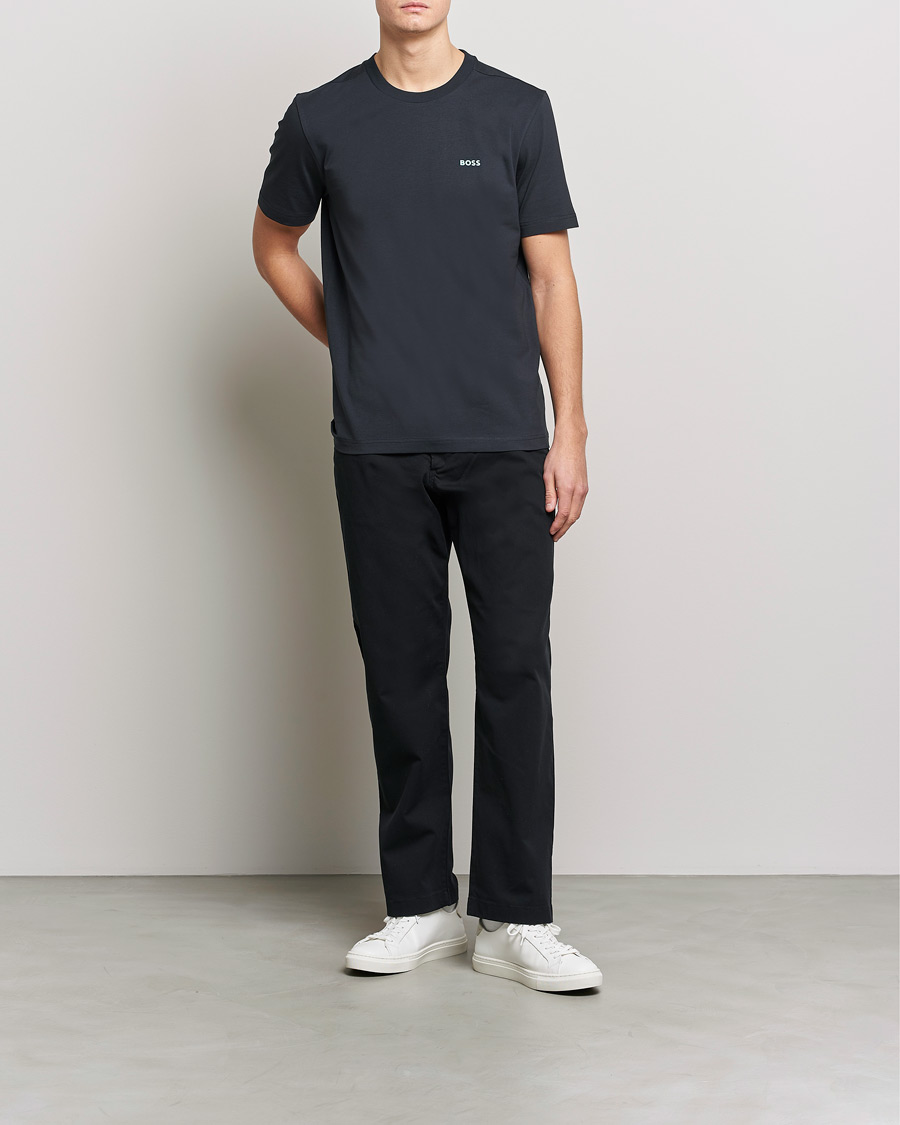 Hombres | Camisetas | BOSS GREEN | Logo Crew Neck T-Shirt Dark Blue