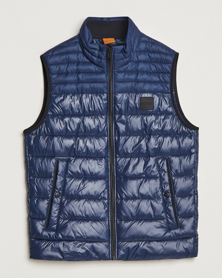 Hombres | Chalecos | BOSS ORANGE | Odeno Down Vest Dark Blue