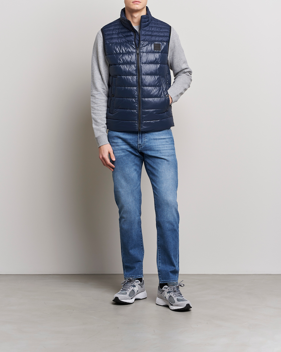 Hombres | Chalecos | BOSS ORANGE | Odeno Down Vest Dark Blue