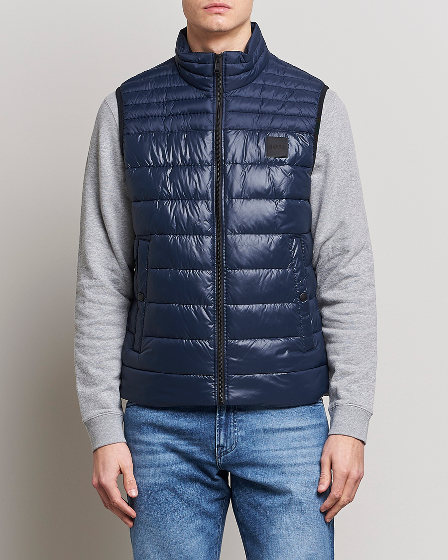 Hombres | Chalecos | BOSS ORANGE | Odeno Down Vest Dark Blue