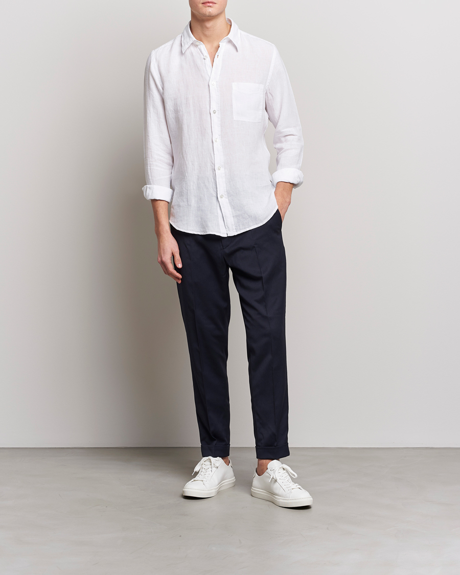 Hombres | Camisas | BOSS ORANGE | Relegant Linen Shirt White