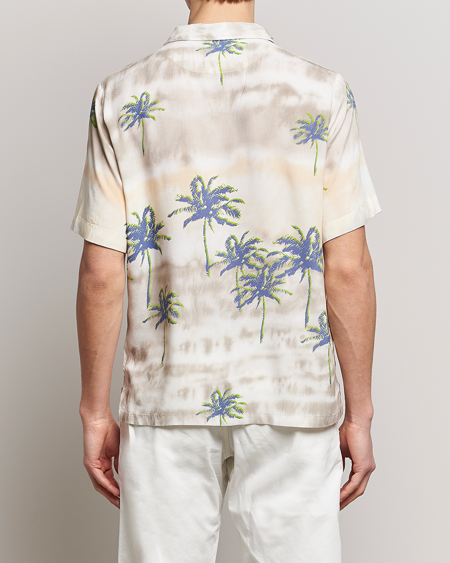 Hombres | Camisas | BOSS ORANGE | Rayer Resort Collar Printed Short Sleeve Shirt Bei