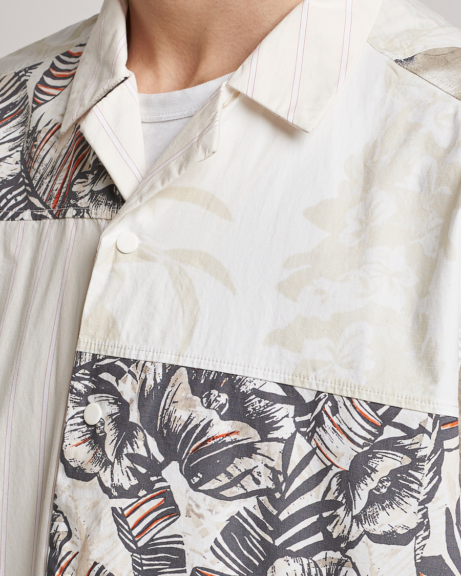 Hombres | Camisas | BOSS ORANGE | Lapis Resort Collar Printed Short Sleeve Shirt Bei