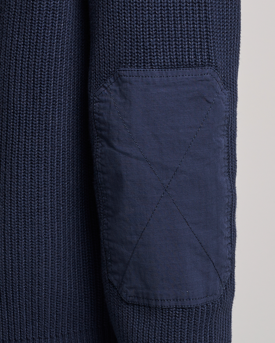 Hombres | Jerséis y prendas de punto | BOSS ORANGE | Abinero Knitted Full-Zip Dark Blue