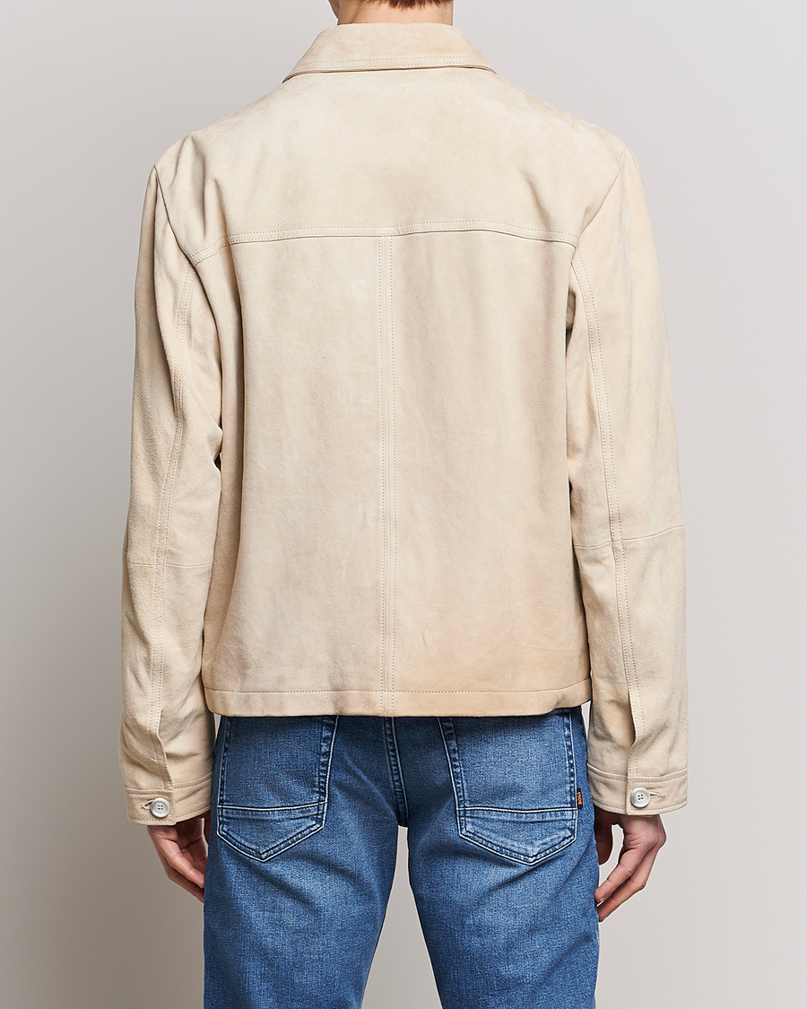 Hombres | Abrigos y chaquetas | BOSS ORANGE | Jaked Suede Jacket Light Beige