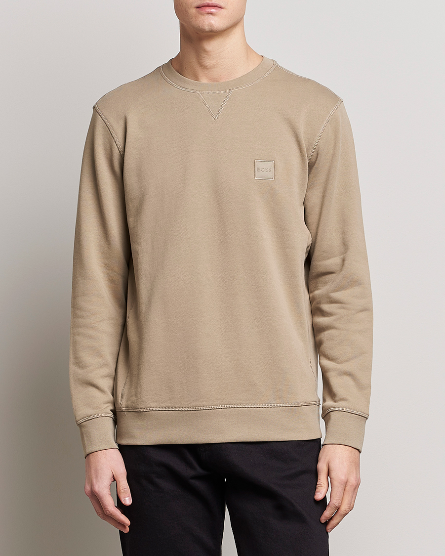 Hombres | Jerséis y prendas de punto | BOSS ORANGE | Westart Logo Sweatshirt Medium Beige