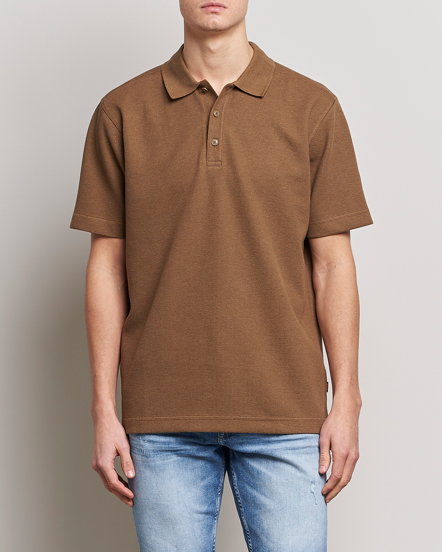 Hombres | Polos | BOSS ORANGE | Petempesto Knitted Polo Open Beige