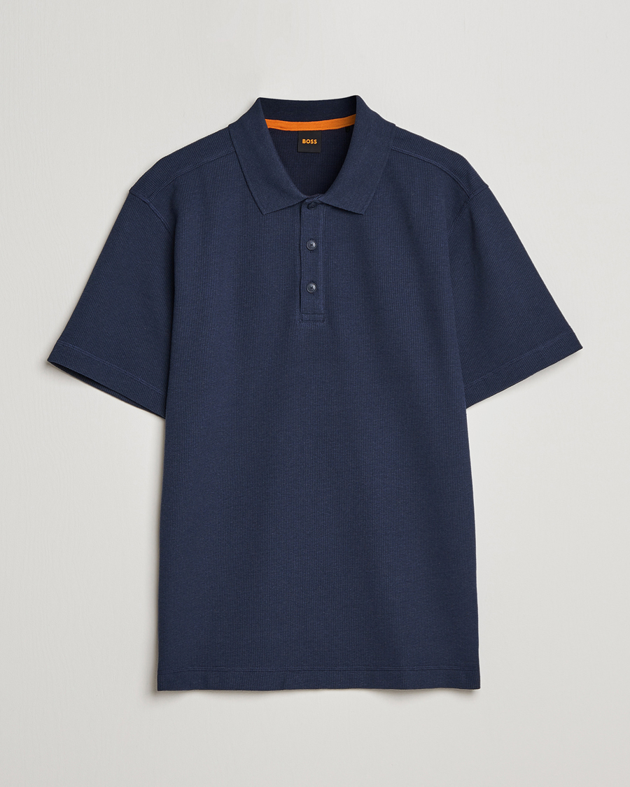 Hombres | Polos | BOSS ORANGE | Petempesto Knitted Polo Dark Blue
