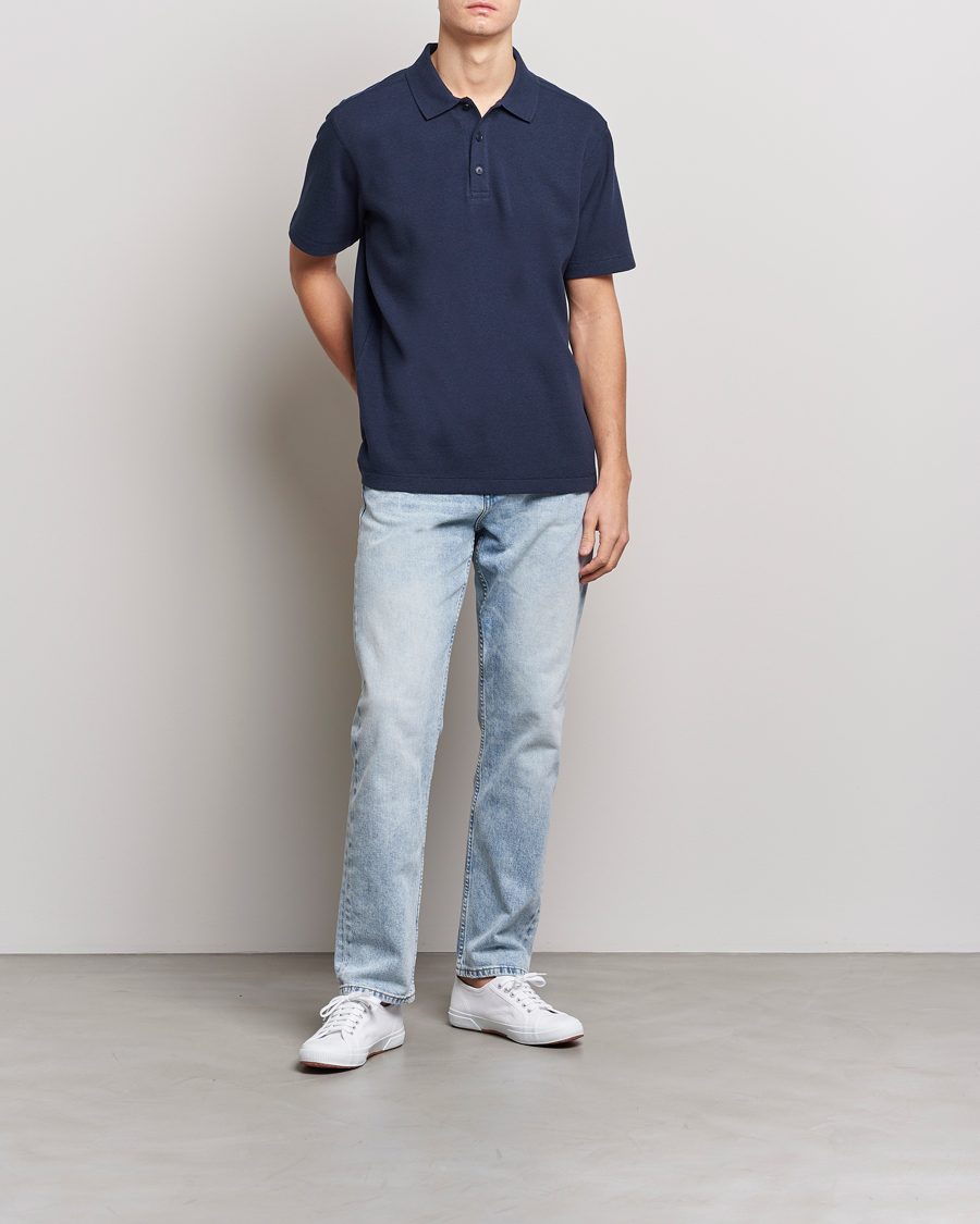 Hombres | Polos | BOSS ORANGE | Petempesto Knitted Polo Dark Blue