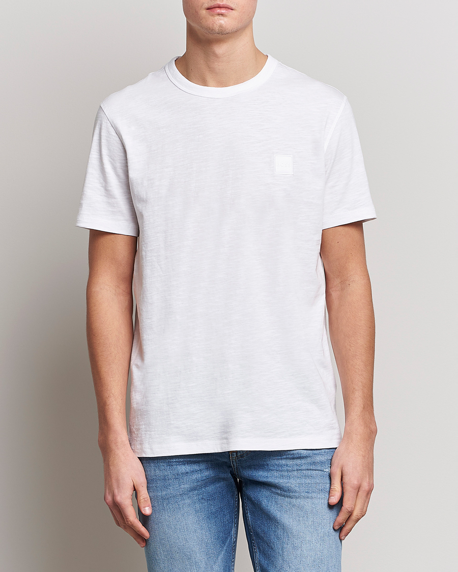 Hombres | Camisetas | BOSS ORANGE | Tegood Slub Crew Neck T-Shirt White