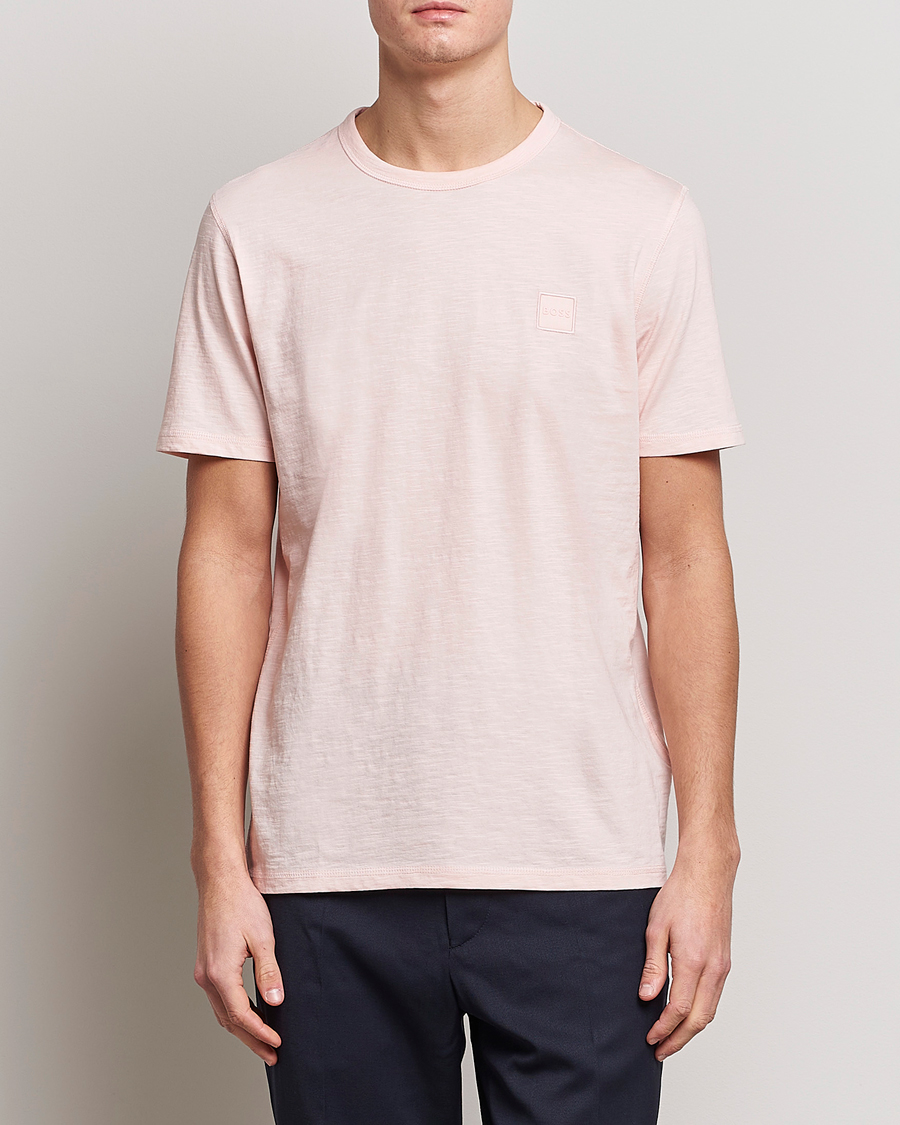 Hombres | Camisetas | BOSS ORANGE | Tegood Slub Crew Neck T-Shirt Open Pink