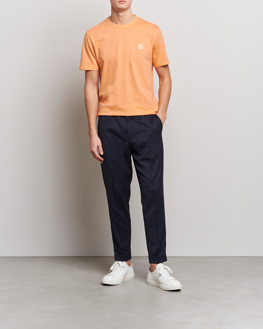 Hombres | Camisetas | BOSS ORANGE | Tegood Slub Crew Neck T-Shirt Pastel Orange