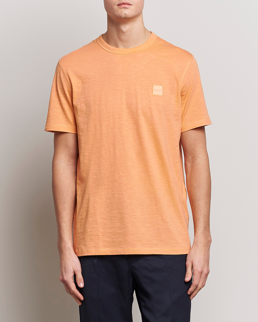Hombres | Camisetas | BOSS ORANGE | Tegood Slub Crew Neck T-Shirt Pastel Orange