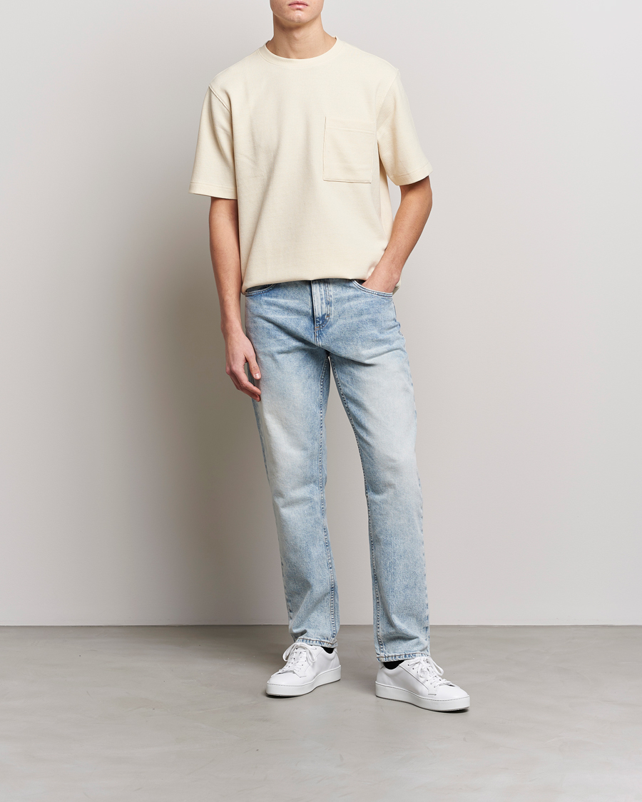 Hombres | Camisetas | BOSS ORANGE | Tempesto Knitted Crew Neck T-Shirt Light Beige