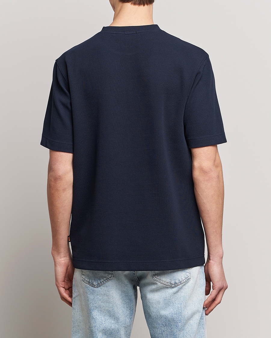 Hombres | Camisetas | BOSS ORANGE | Tempesto Knitted Crew Neck T-Shirt Dark Blue