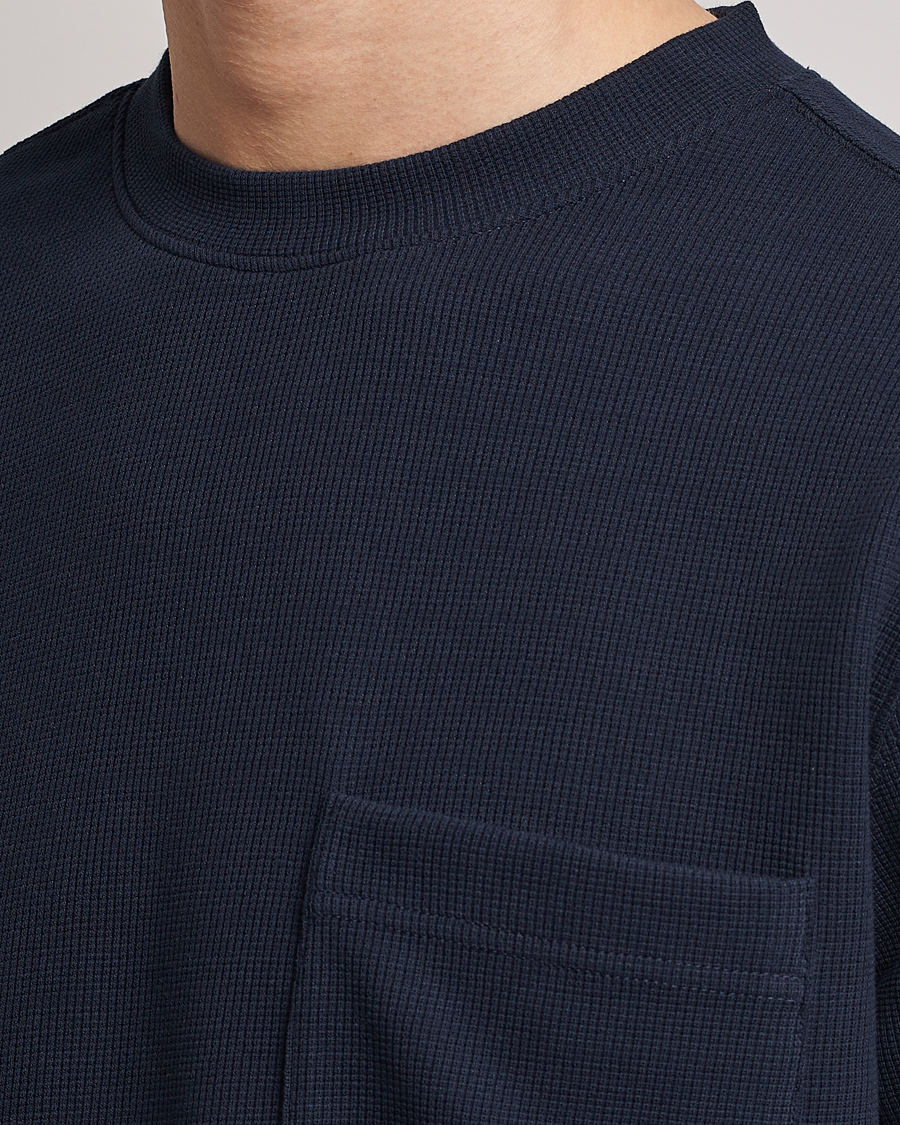 Hombres | Camisetas | BOSS ORANGE | Tempesto Knitted Crew Neck T-Shirt Dark Blue