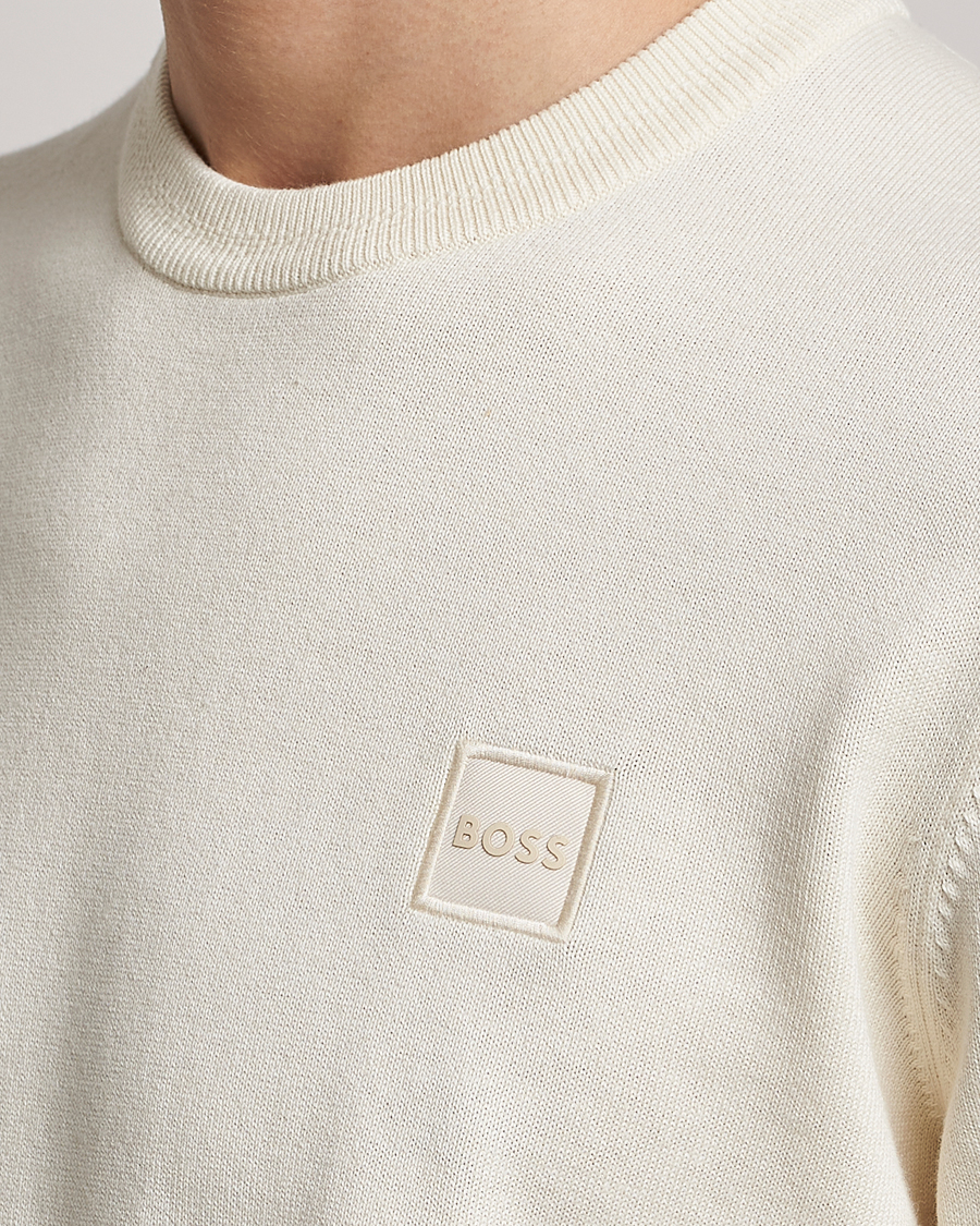 Hombres | Jerséis y prendas de punto | BOSS ORANGE | Kanovano Knitted Sweater Light Beige
