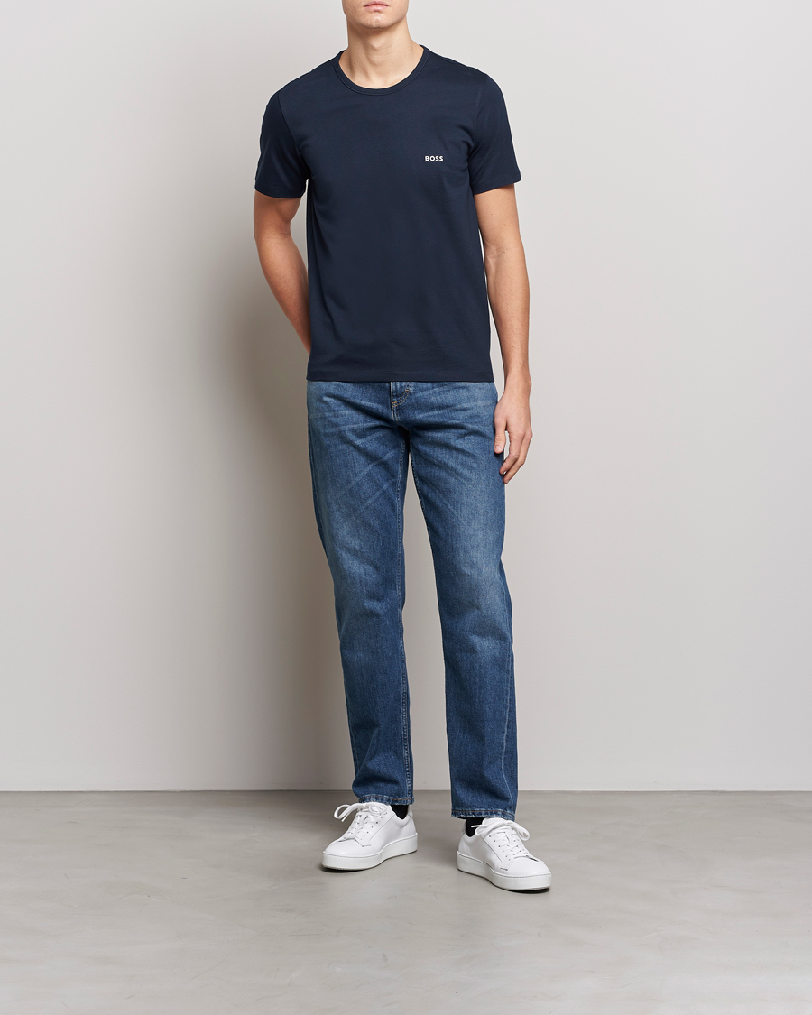 Hombres | Camisetas | BOSS BLACK | 3-Pack Crew Neck T-Shirt Navy/Green/White