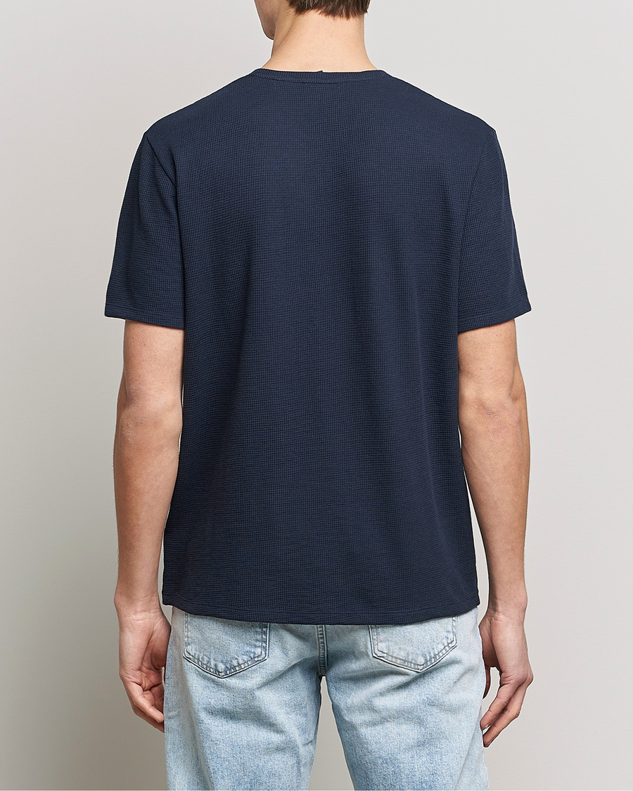 Hombres | Camisetas | BOSS BLACK | Waffle Logo Crew Neck T-Shirt Dark Blue