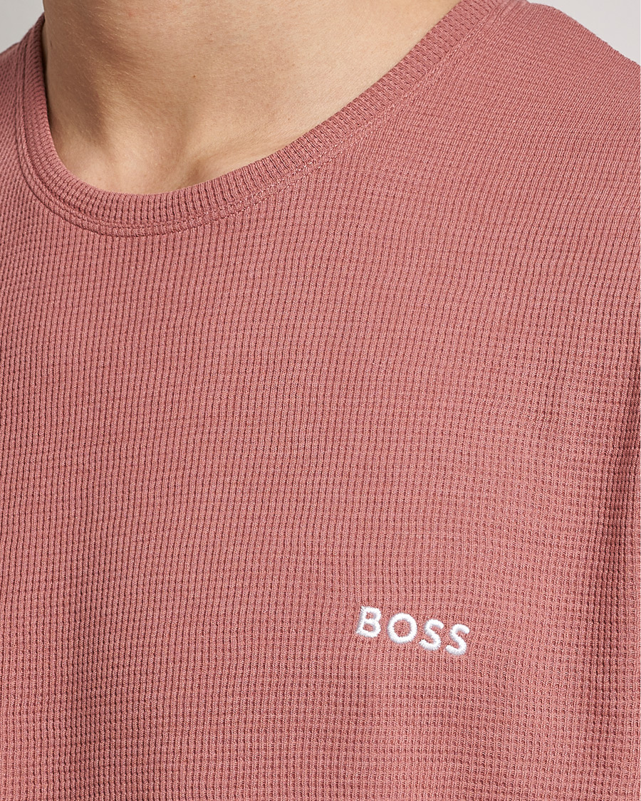 Hombres | Camisetas | BOSS BLACK | Waffle Logo Crew Neck T-Shirt Open Pink