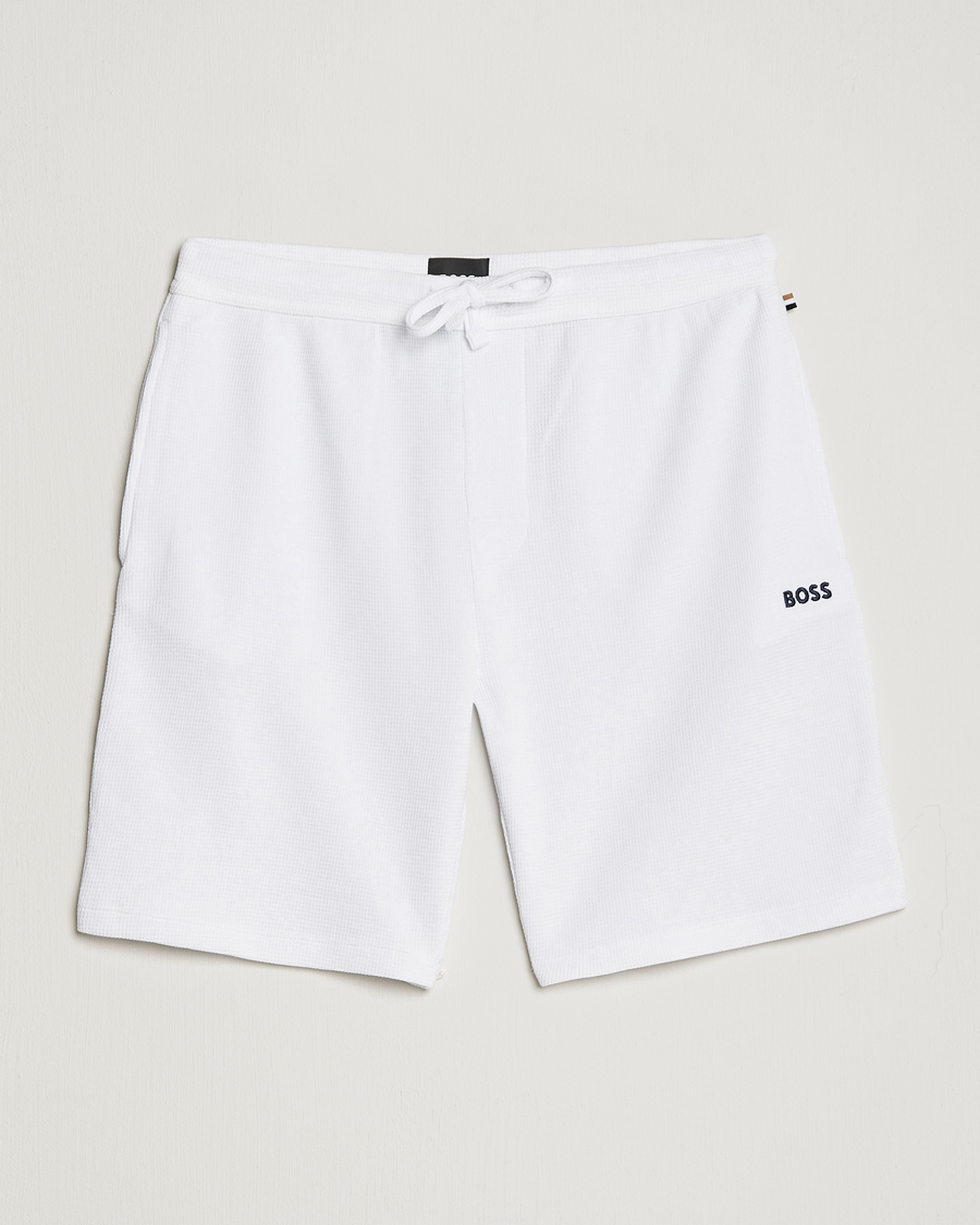 Hombres | Pantalones cortos | BOSS BLACK | Waffle Logo Shorts Open White