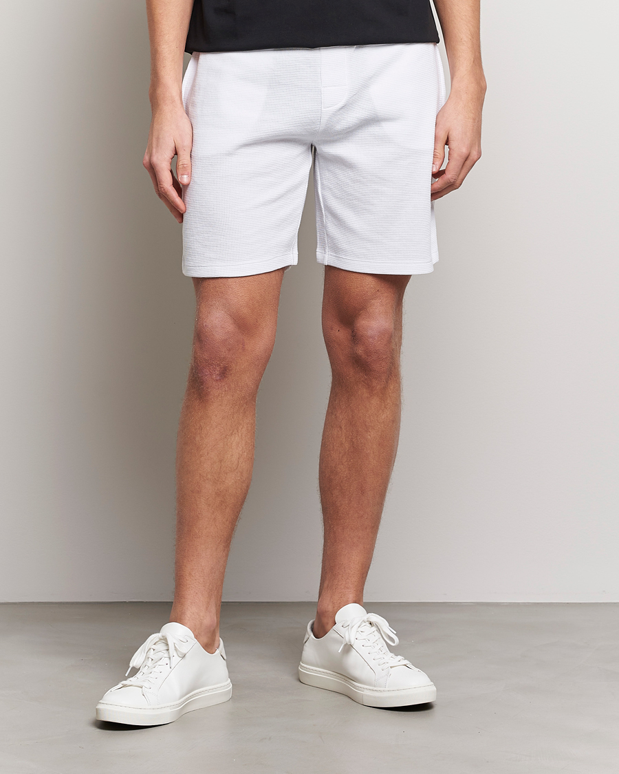 Hombres | Pantalones cortos | BOSS BLACK | Waffle Logo Shorts Open White
