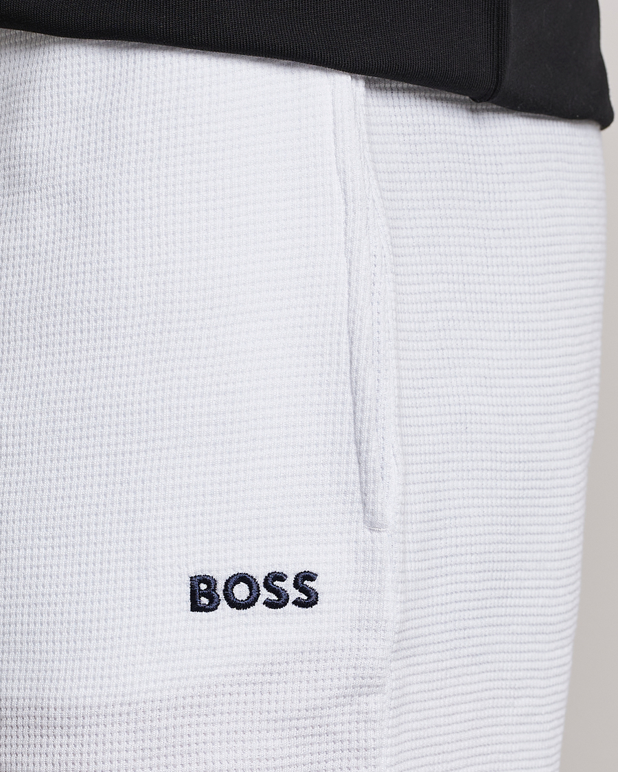 Hombres | Pantalones cortos | BOSS BLACK | Waffle Logo Shorts Open White