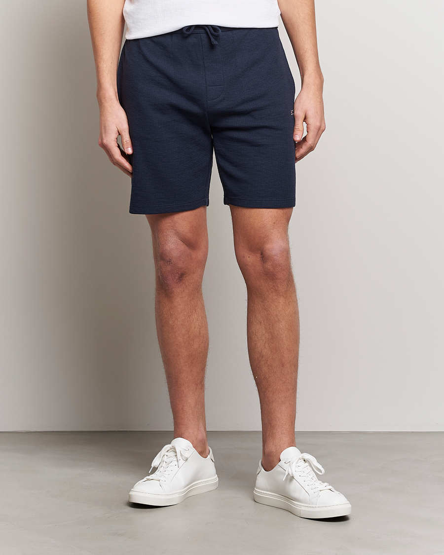 Hombres | Pantalones cortos | BOSS BLACK | Waffle Logo Shorts Dark Blue