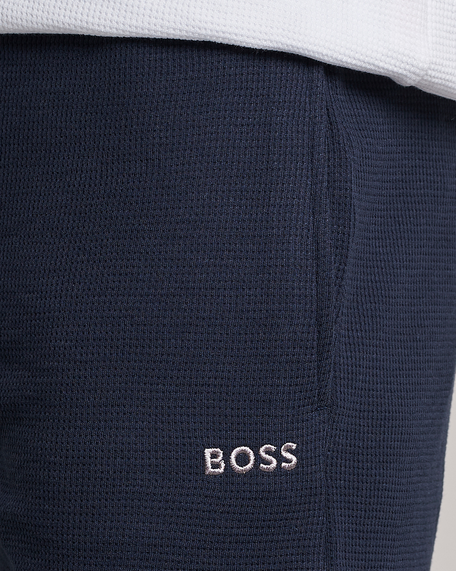 Hombres | Pantalones cortos | BOSS BLACK | Waffle Logo Shorts Dark Blue