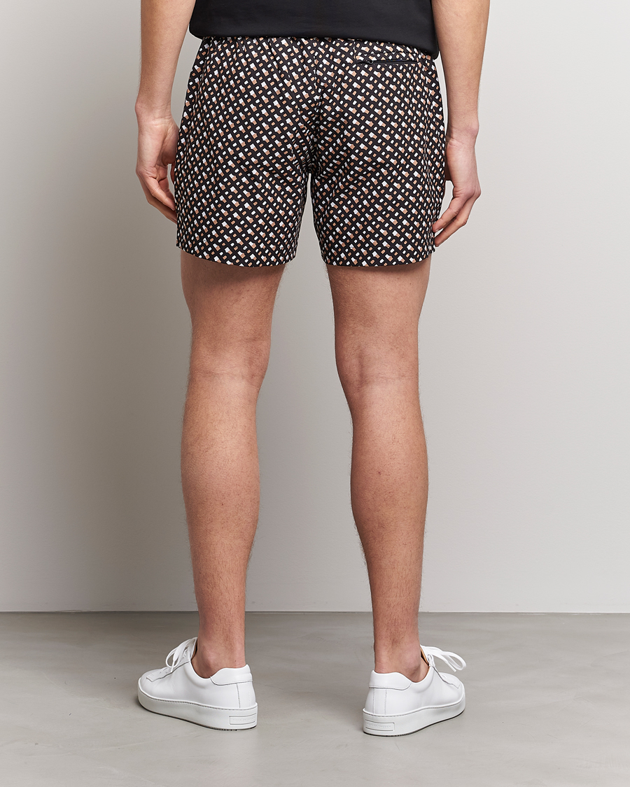 Hombres | Bañadores | BOSS BLACK | Manu Monogram Logo Swimshorts Black