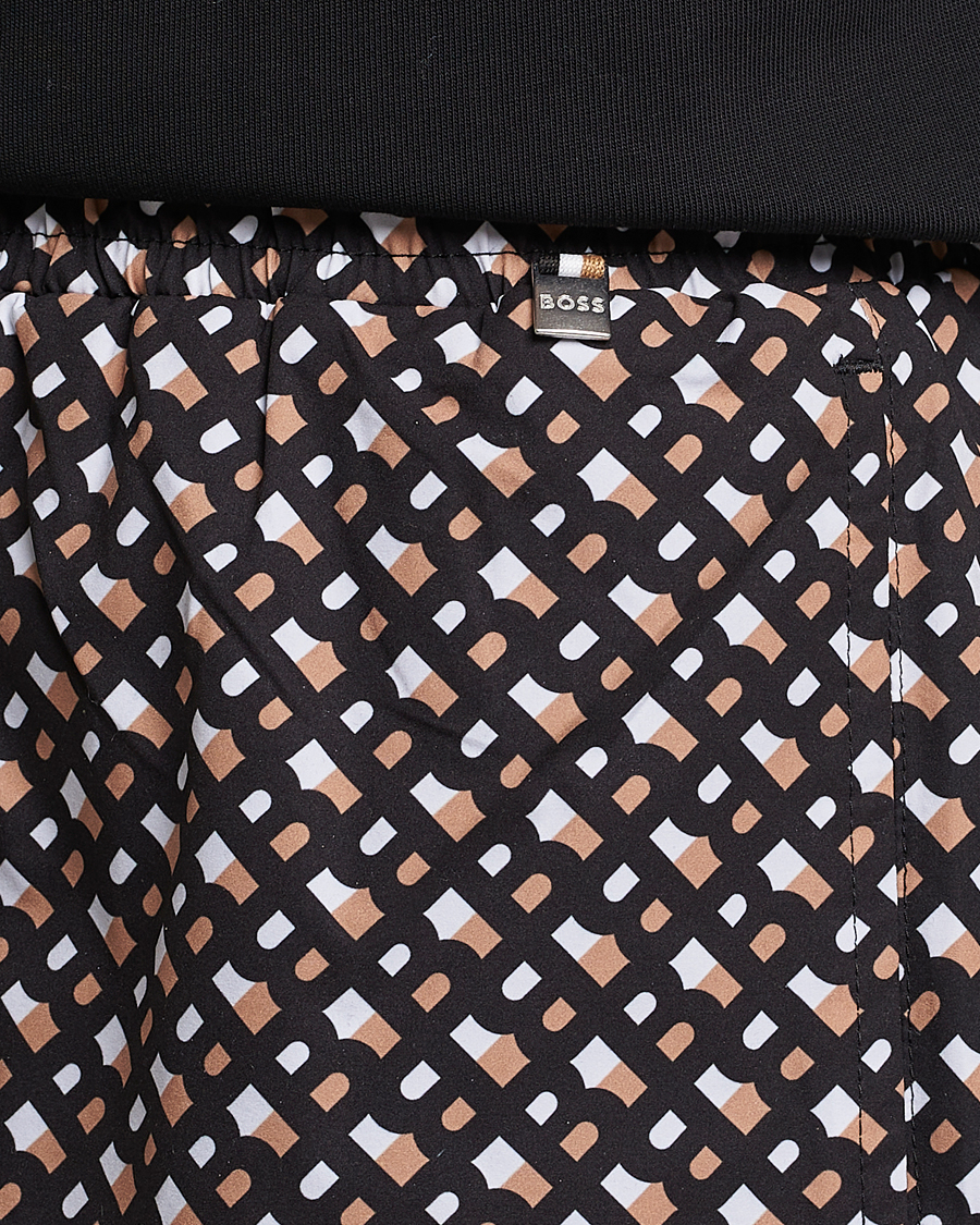 Hombres | Bañadores | BOSS BLACK | Manu Monogram Logo Swimshorts Black