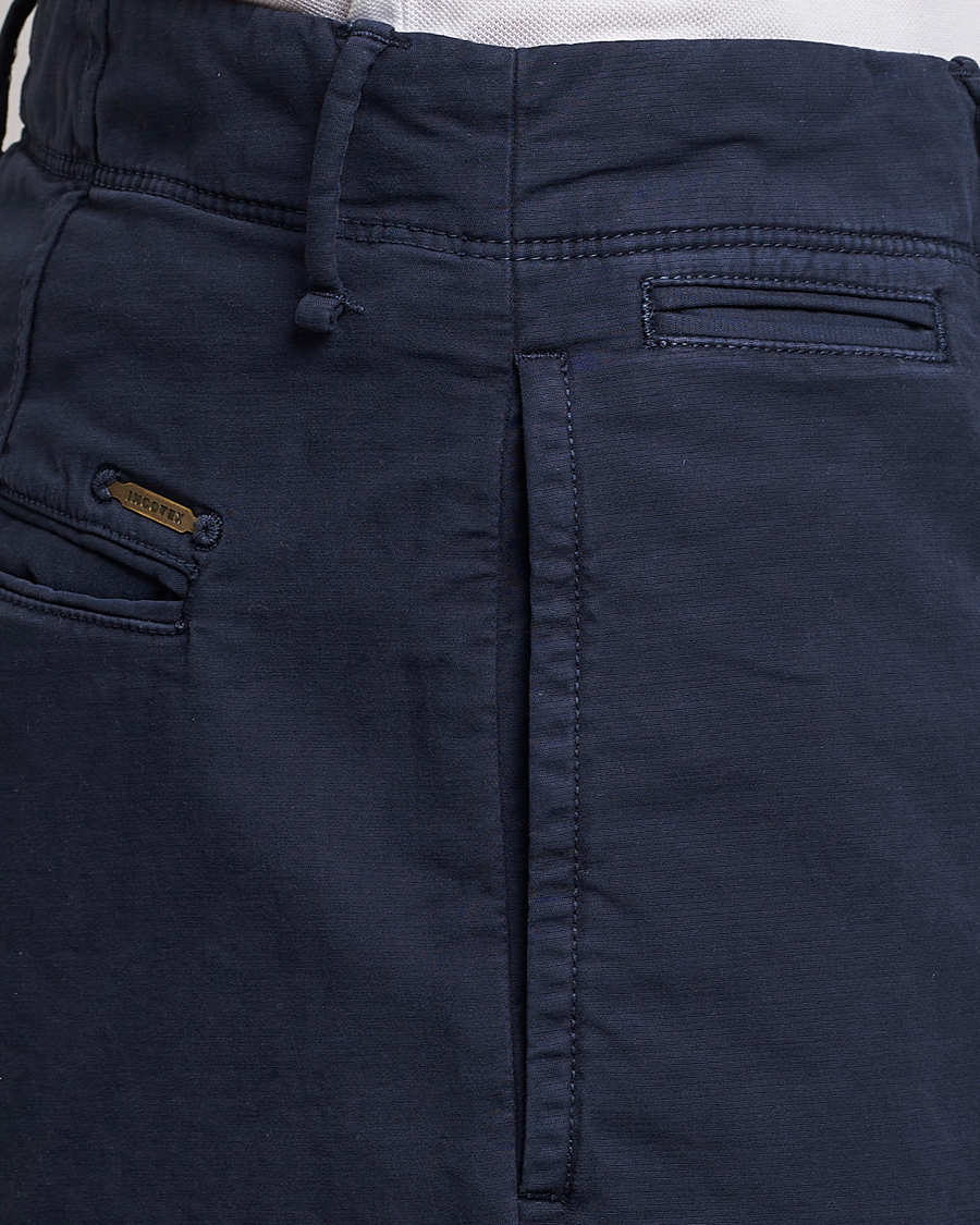 Hombres | Pantalones | Incotex | Regular Fit Cotton Stretch Slacks Navy