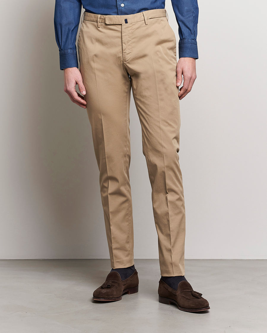 Hombres | Pantalones | Incotex | Slim Fit Comfort Chinos Beige