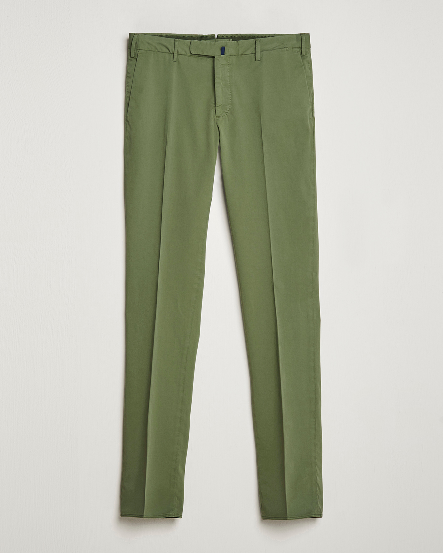 Hombres | Pantalones | Incotex | Slim Fit Comfort Chinos Olive