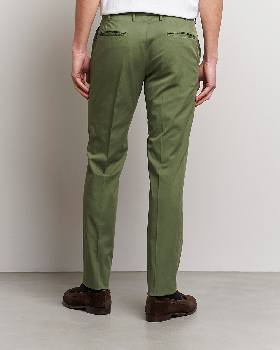 Hombres | Pantalones | Incotex | Slim Fit Comfort Chinos Olive