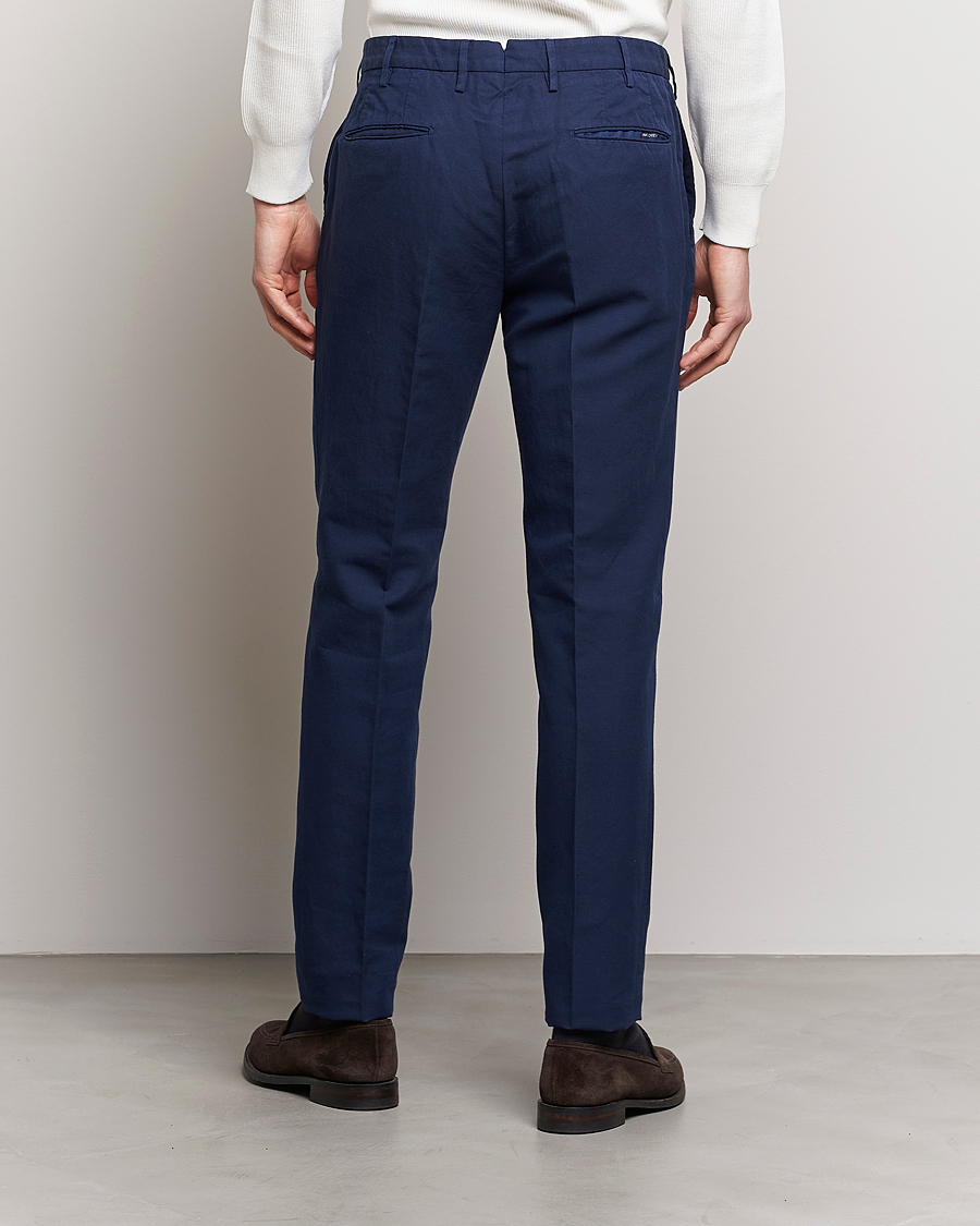 Hombres | Pantalones | Incotex | Slim Fit Comfort Chinos Dark Blue