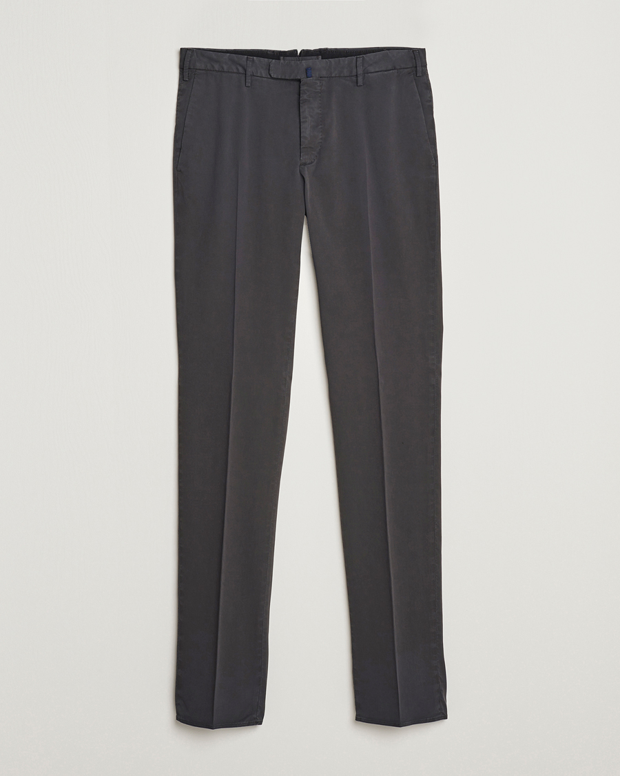 Hombres | Pantalones | Incotex | Slim Fit Comfort Chinos Charcoal
