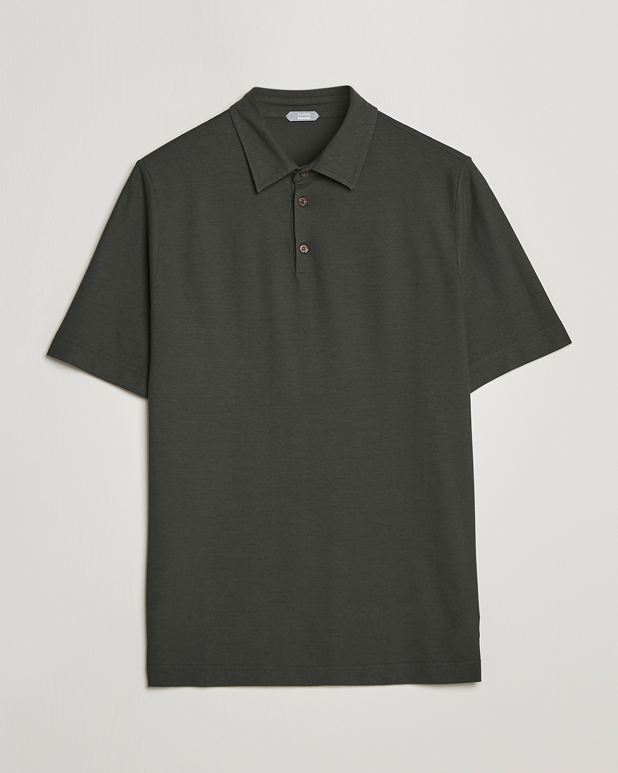 Hombres | Polos | Zanone | Ice Cotton Polo Military