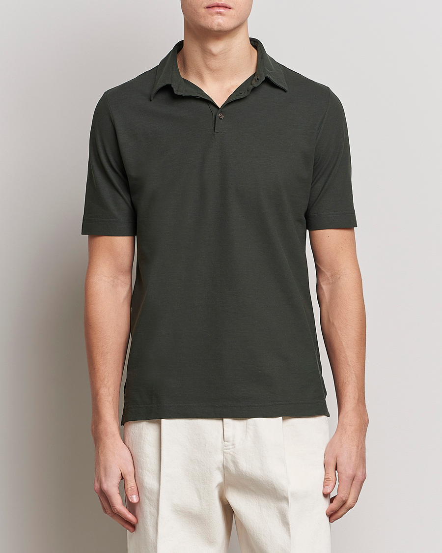 Hombres | Polos | Zanone | Ice Cotton Polo Military