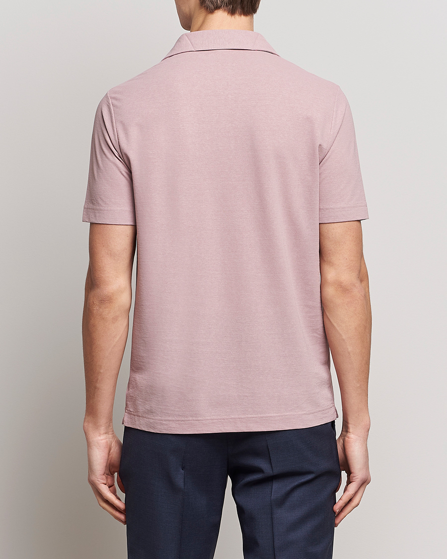 Hombres | Polos | Zanone | Ice Cotton Polo Washed Pink
