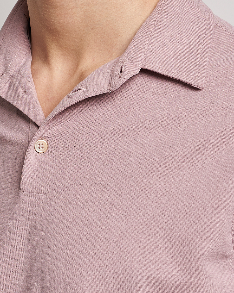 Hombres | Polos | Zanone | Ice Cotton Polo Washed Pink