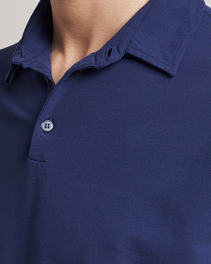 Hombres | Polos | Zanone | Ice Cotton Polo Electric Blue