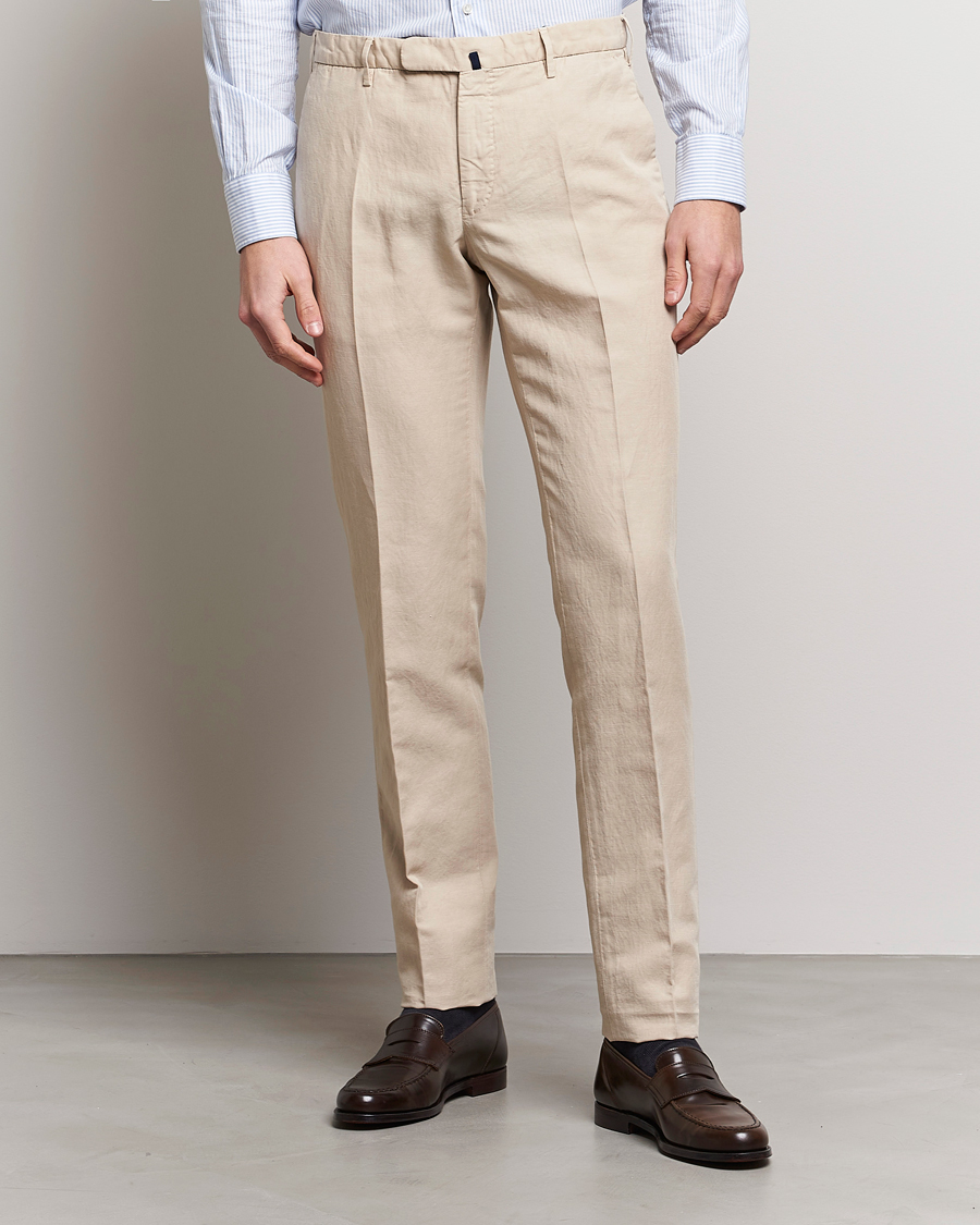 Hombres | Pantalones | Incotex | Slim Fit Chinolino Trousers Beige